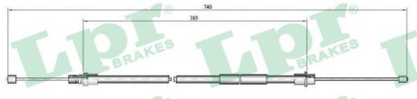 Трос ручного тормоза lpr c0649B