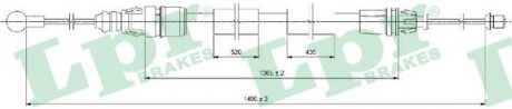 Трос ручного тормоза lpr c0733B