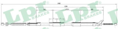 Трос ручного тормоза lpr c0874B