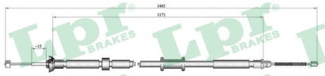 Трос ручного гальма lpr c1023B