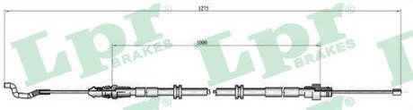 Трос ручного тормоза lpr c1039B