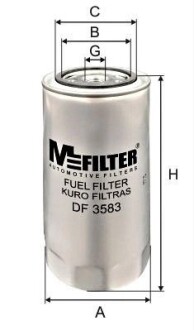 Фільтр паливний m-FILTER df3583