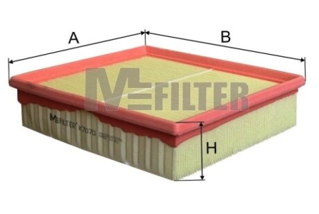 Фільтр повітряний m-FILTER k7070