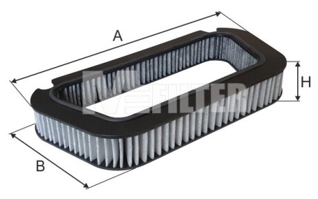 Фильтр салона угольный m-FILTER k9151C