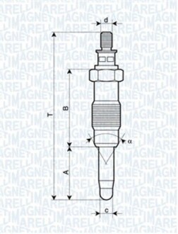 Свеча накаливания magneti marelli 062583003304