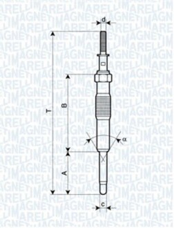 Свічка розжарювання magneti marelli 062900034304