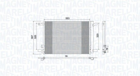 Радіатор кондиціонера magneti marelli 350203964000