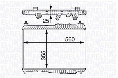 FORD радіатор охолодження B-Max,Fiesta VI 1.25/1.4 08- magneti marelli 350213142100