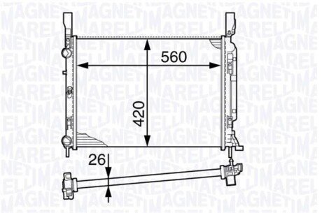 Радіатор системи охолодження magneti marelli 350213142600