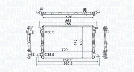 Радиатор magneti marelli 350213208900