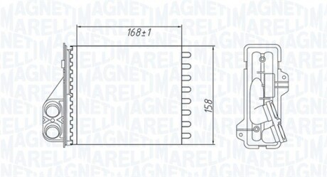 Радиатор нагревателя magneti marelli 350218479000