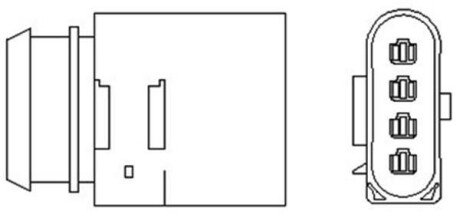 Лямбда-зонд (4 конт.) 1,6: AUDI A3 VW Bora, Golf IV SKODA Octavia SEAT magneti marelli 466016355021