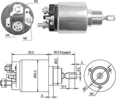 Втягувальне реле OPEL Astra F,G magneti marelli 940113050428