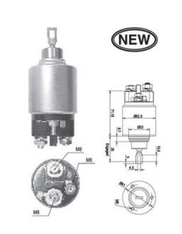 Втягувальне реле стартера DB 1,8-2,3 W202/210 VW LT 2,3 96- magneti marelli 940113050543