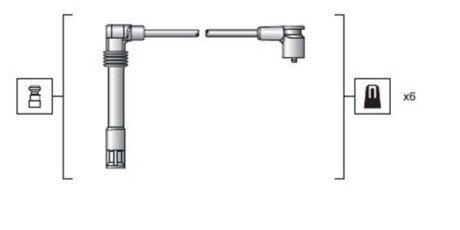 Комплект високовольтних проводів AUDI A4,A6,A8, VW PASSAT [] magneti marelli 941318111162