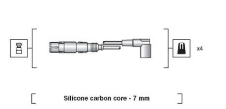 Комплект високовольтних проводів AUDI A3,A4 VW BORA,GOLF IV,V,PASSAT,TOURAN [] magneti marelli 941318111163