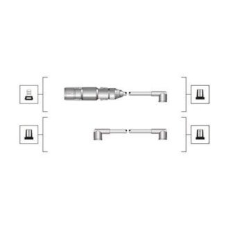 Комплект високовольтних проводів VOLKSWAGEN VR6 magneti marelli 941319170071