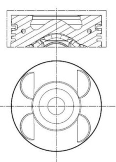 Поршень mahle / knecht 001PI00105002 (фото 1)