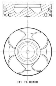 Поршень mahle / knecht 011 PI 00108 001