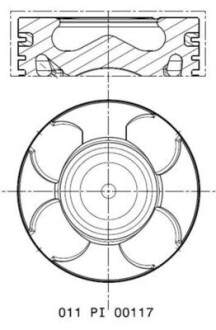 Поршень двигуна mahle / knecht 011 PI 00117 002