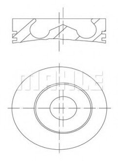 Поршень с кольцами mahle / knecht 014 82 01