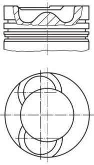 Поршень с кольцами mahle / knecht 028 19 00