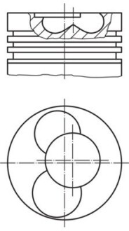 Поршень mahle / knecht 0304102