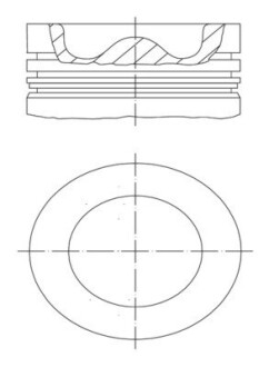 Поршень VOLVO FH12 D12A 131.0 mahle / knecht 0384300 (фото 1)