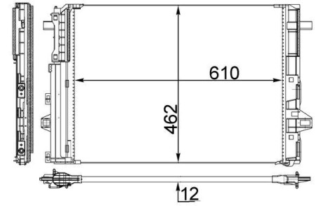 Радіатор кондиціонера mahle / knecht ac 446 000s