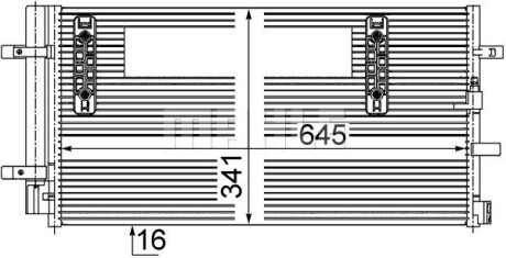 Радіатор кондиціонера mahle / knecht ac457000s (фото 1)