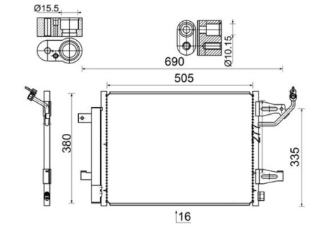 Радиатор кондиционера mahle / knecht ac 509 000s