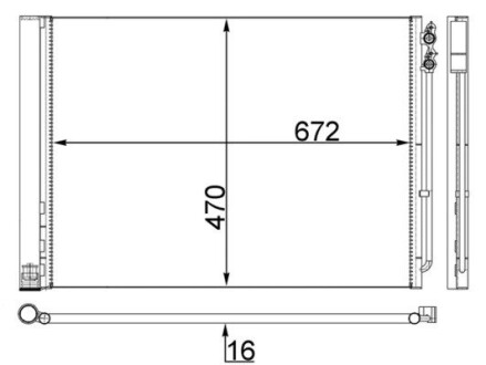 Радиатор кондиционера BMW 5 (F10/F11)/6 (F12/F13) 11-18 MAHLE mahle / knecht ac 567 000s