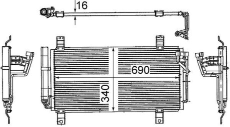 Радіатор кондиціонера mahle / knecht ac 714 000s