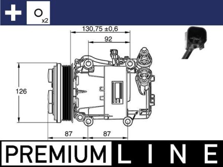 Компрессор кондиционера mahle / knecht acp54000p (фото 1)