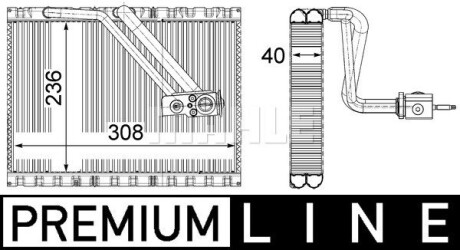 Испаритель кондиционера mahle / knecht ae 127 000p