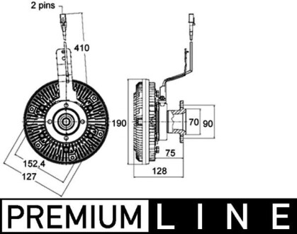 Муфта вентилятора, MAN TGS/TGX mahle / knecht cfc 135 000p