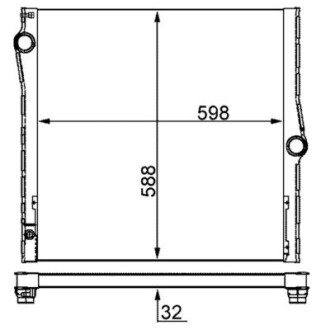 Радиатор охлаждения MAHLE mahle / knecht cr1050000s (фото 1)