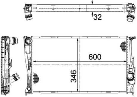 Радіатор охолодження mahle / knecht cr 1083 000p