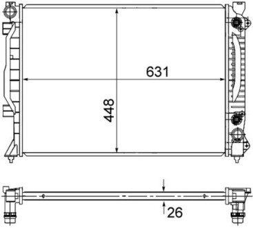 Радіатор охолодження mahle / knecht cr 1686 000s