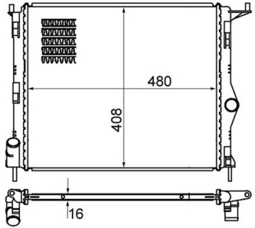 Радіатор охолодження mahle / knecht cr 1765 000s