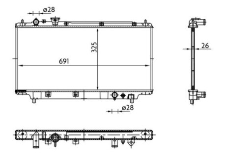 Радиатор охлаждения MAHLE mahle / knecht cr 183 000s