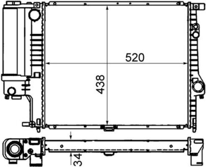 Радиатор охлаждения MAHLE mahle / knecht cr 244 001s