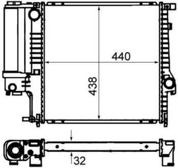 Радіатор охолодження mahle / knecht cr 330 000s