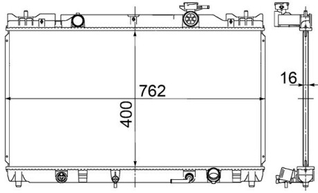 Радіатор системи охолодження mahle / knecht cr742000s (фото 1)