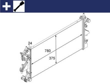 Радиатор охлаждения MAHLE mahle / knecht cr881000s (фото 1)