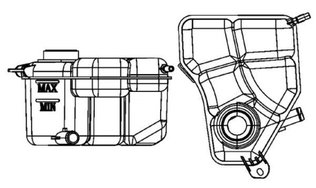 Бачок расширительный Ford Fiesta 1.4/1.6 01-08/Fusion 1.25-1.6 02-12 MAHLE mahle / knecht crt 133 000s