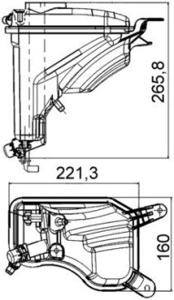 Бачок розширювальний BMW 3 (E90) 1.6-3.5 i 04-11 MAHLE mahle / knecht crt 207 000s