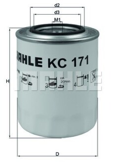 Фільтр палива mahle / knecht kc171