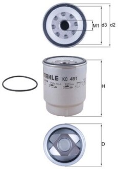 Паливний фільтр mahle / knecht kc491d