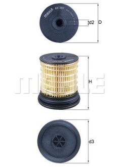 Фільтр паливний mahle / knecht kx 397